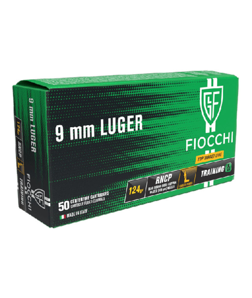 Munición FIOCCHI Top Target - 9mm. Para. - 124 grains - punta de plomo
