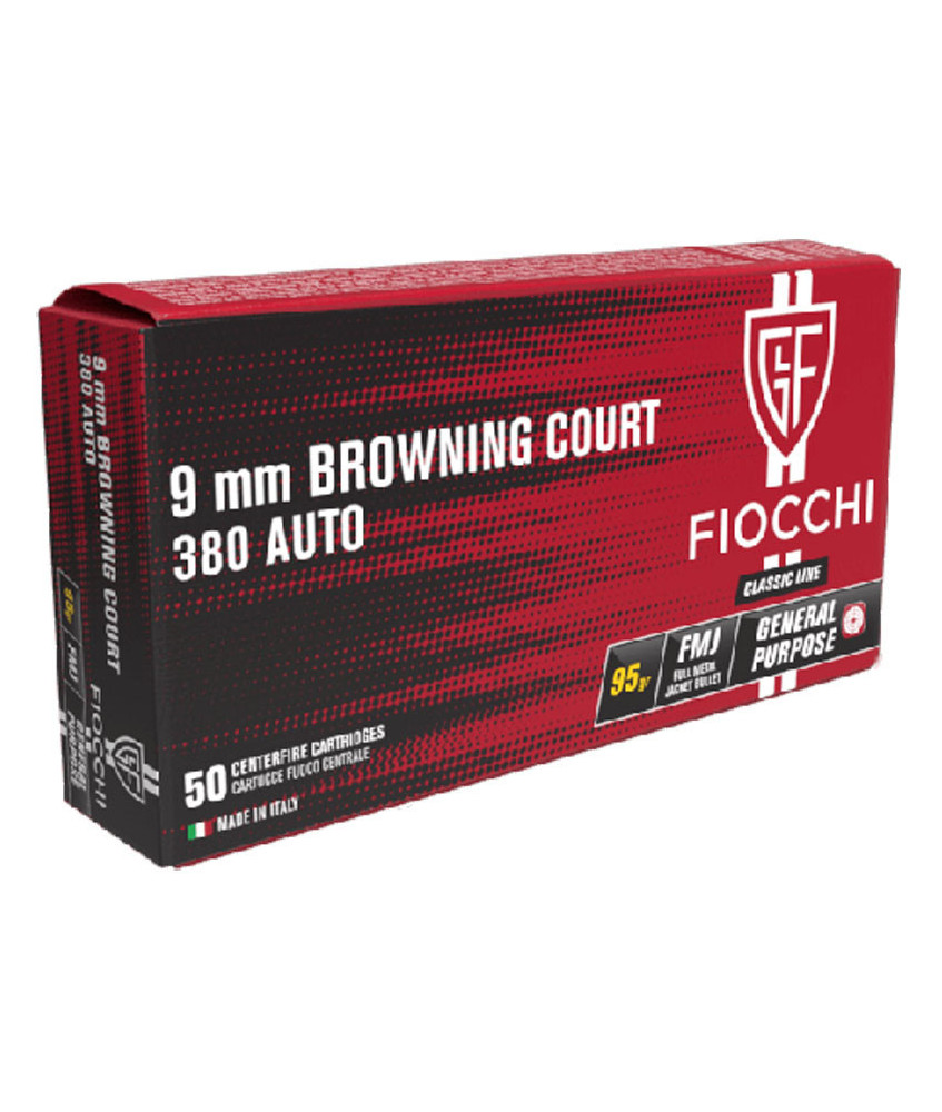 Munición FIOCCHI Classic - 9mm. corto - 95 grains - FMJ