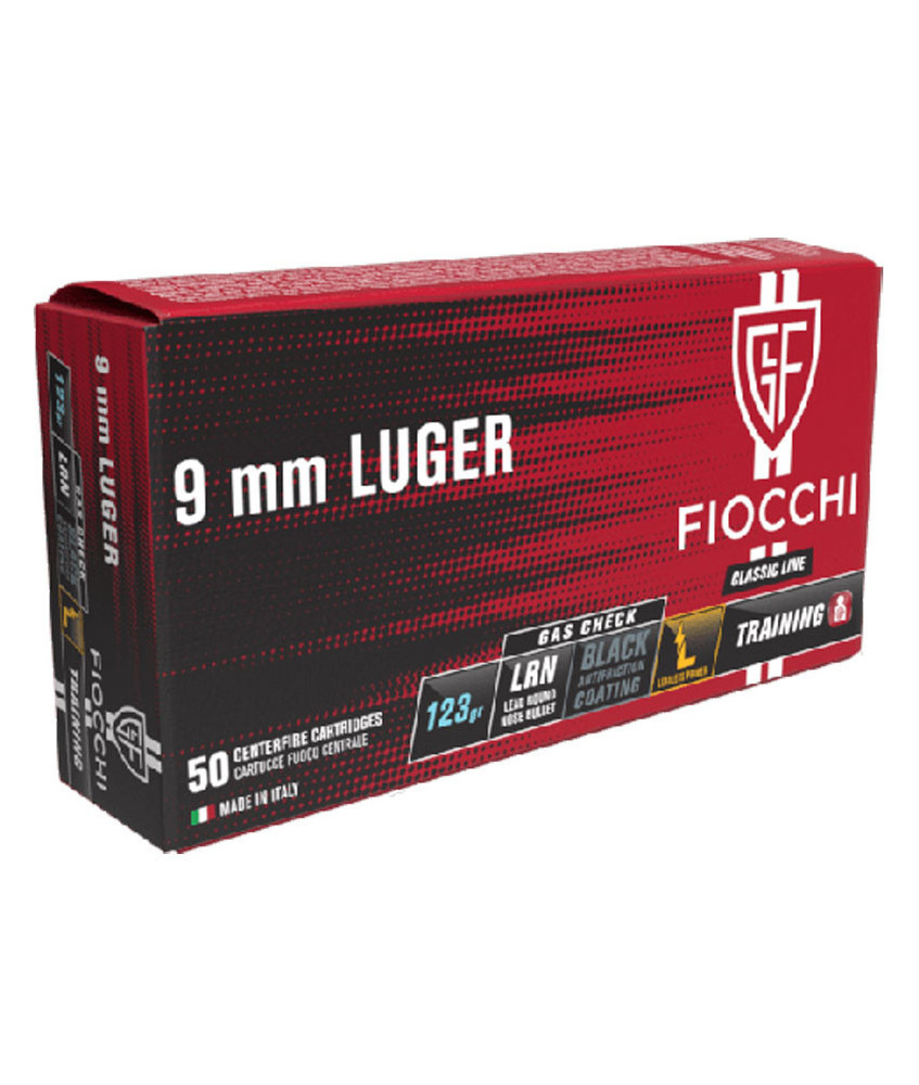 Munición FIOCCHI Classic - 9mm. Para. - 123 grains - plomo GAS-CHECK