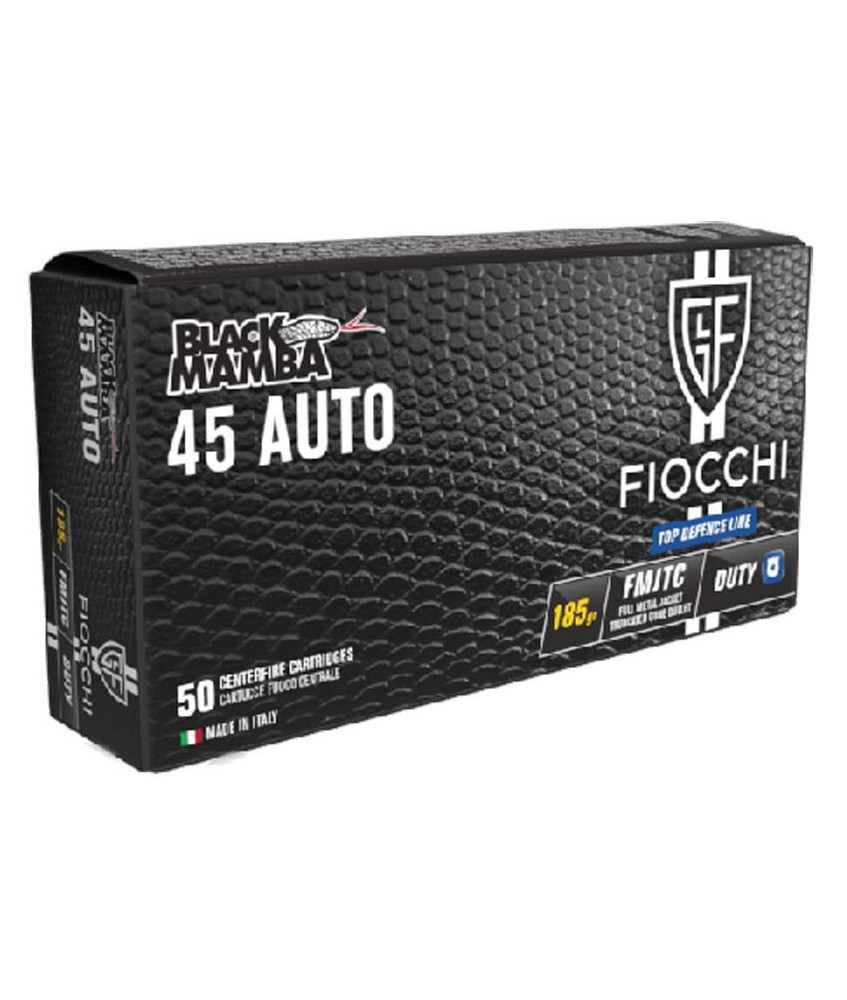 Munición FIOCCHI Top Defence BLACK MAMBA - 45 ACP - 185 grains - FMJTC