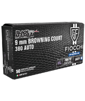 Munición FIOCCHI Top Defence BLACK MAMBA - 9mm. corto - 85 grains - FMJTC