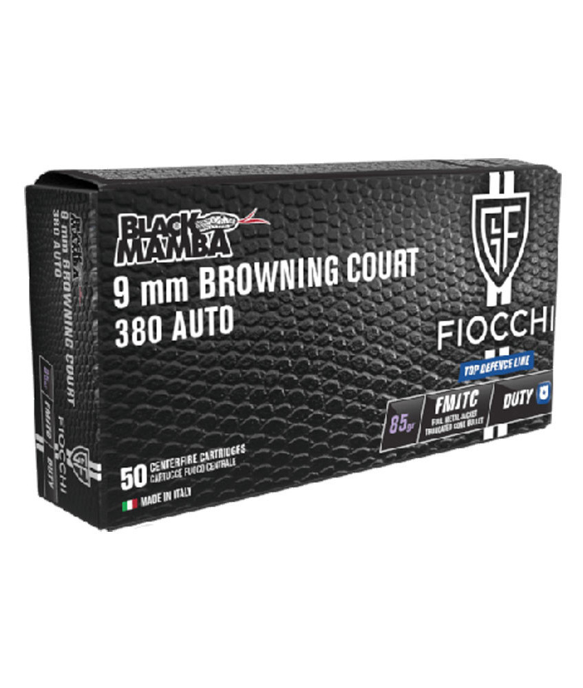 Munición FIOCCHI Top Defence BLACK MAMBA - 9mm. corto - 85 grains - FMJTC