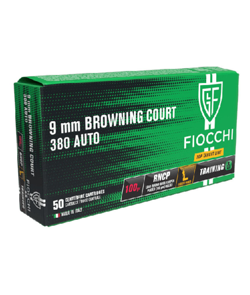 Munición FIOCCHI Top Target - 9mm. corto - 100 grains - punta de plomo