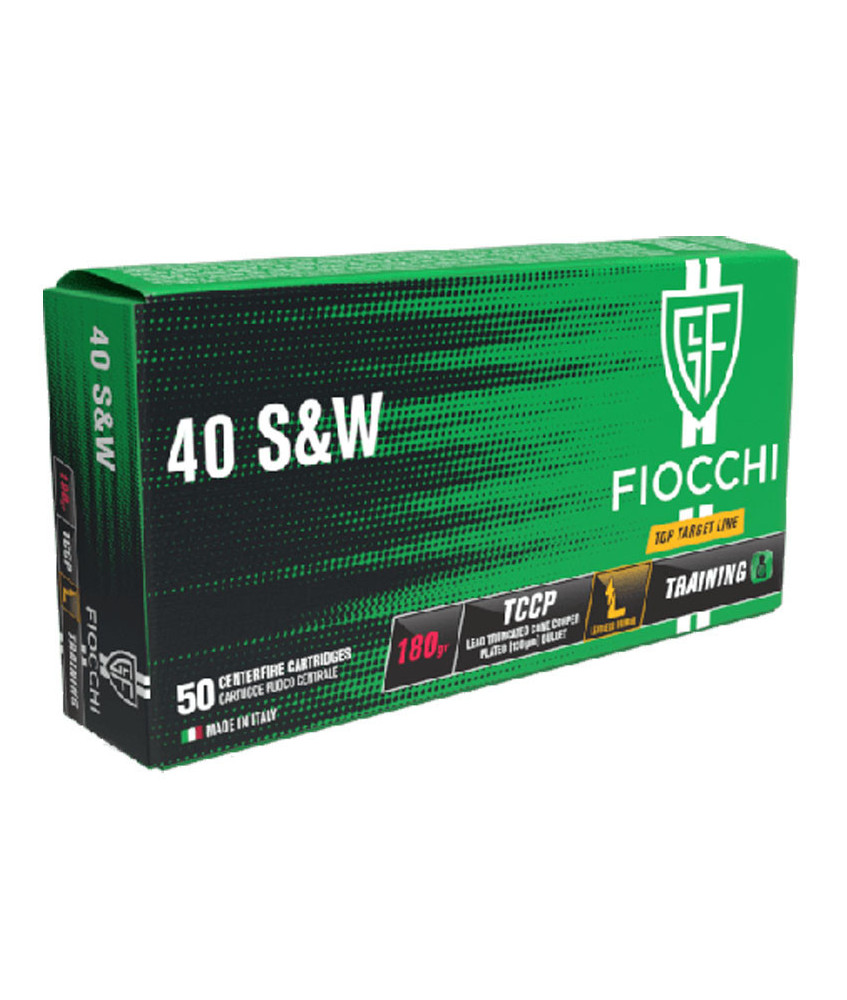 Munición FIOCCHI Top Target - 40 S&W - 180 grains. - punta de plomo