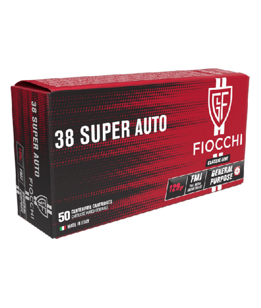 Munición FIOCCHI Classic - 38 Super Auto - 129 grains - FMJ