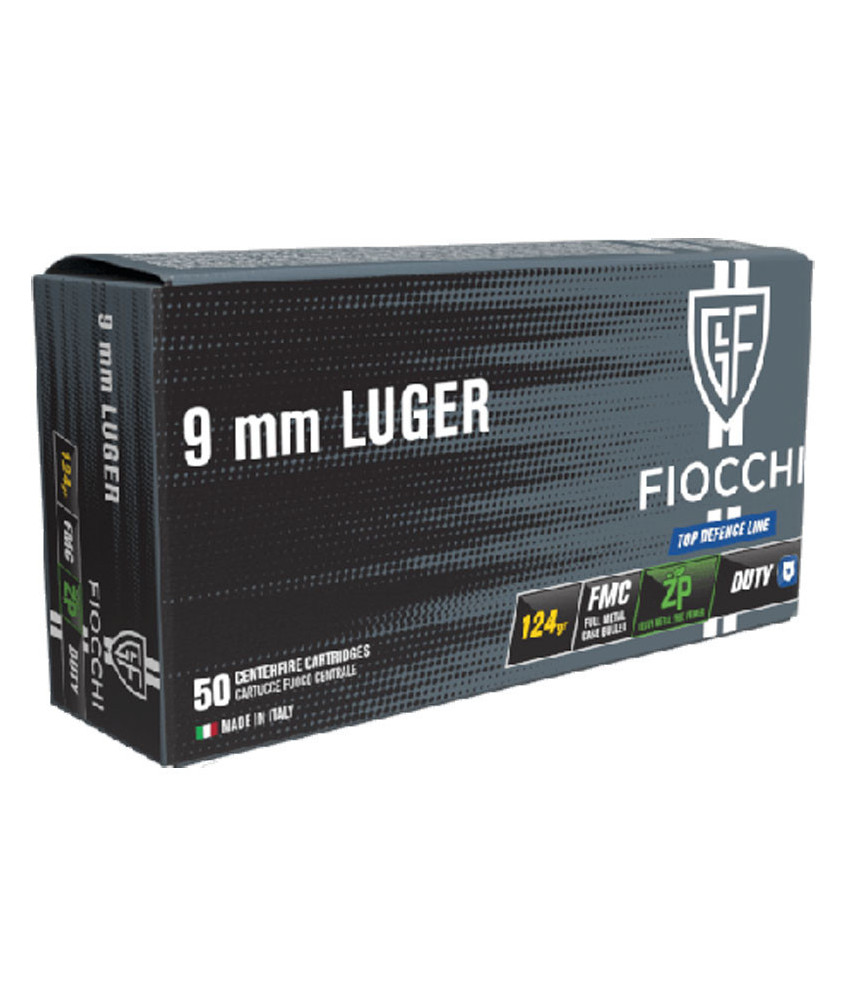 Munición FIOCCHI Top Defence ZP DUTY - 9mm. Para. - 124 grains - FMC