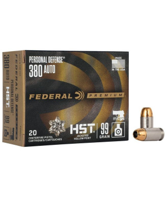 Munición FEDERAL Personal Defense HST - 9mm. corto - 99 grains - JHP