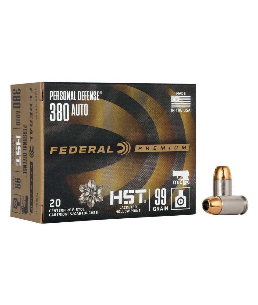 Munición FEDERAL Personal Defense HST - 9mm. corto - 99 grains - JHP