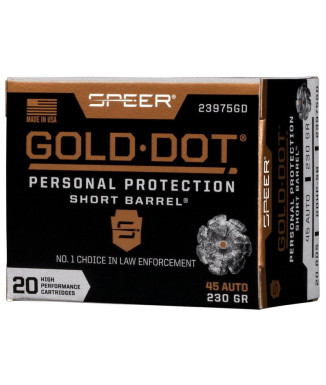 Munición SPEER Gold Dot Short Barrel - 45 ACP - 230 grains - GDHP