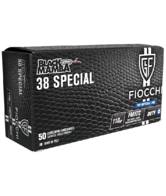 Munición FIOCCHI Top Defence BLACK MAMBA - 38 S&W Special - 110 grains - FMJTC