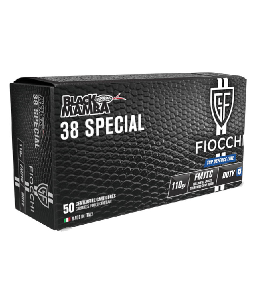 Munición FIOCCHI Top Defence BLACK MAMBA - 38 S&W Special - 110 grains - FMJTC