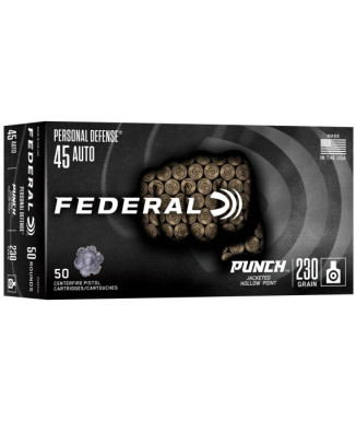 Munición FEDERAL Personal Defense Punch - 45 ACP - 230 grains - JHP