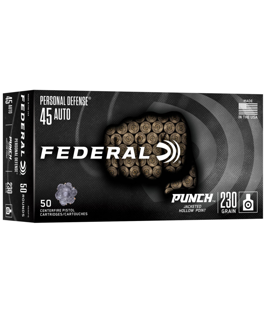 Munición FEDERAL Personal Defense Punch - 45 ACP - 230 grains - JHP