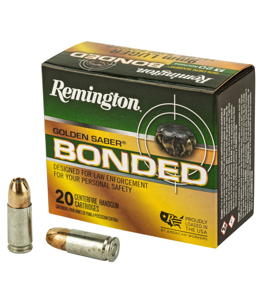 Munición Remington Golden Saber Bonded BJHP - 9mm. - 147 grains