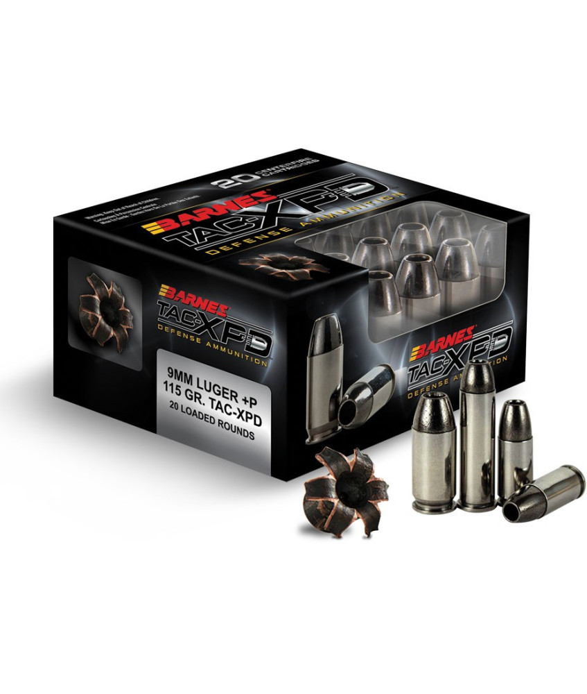 Munición BARNES TAC-XPD - 9mm +P - 115 grains