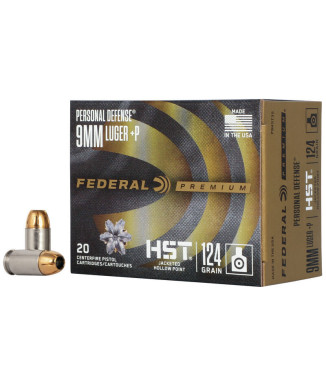 Munición FEDERAL Personal Defense HST - 9mm. +P - 124 grains - JHP