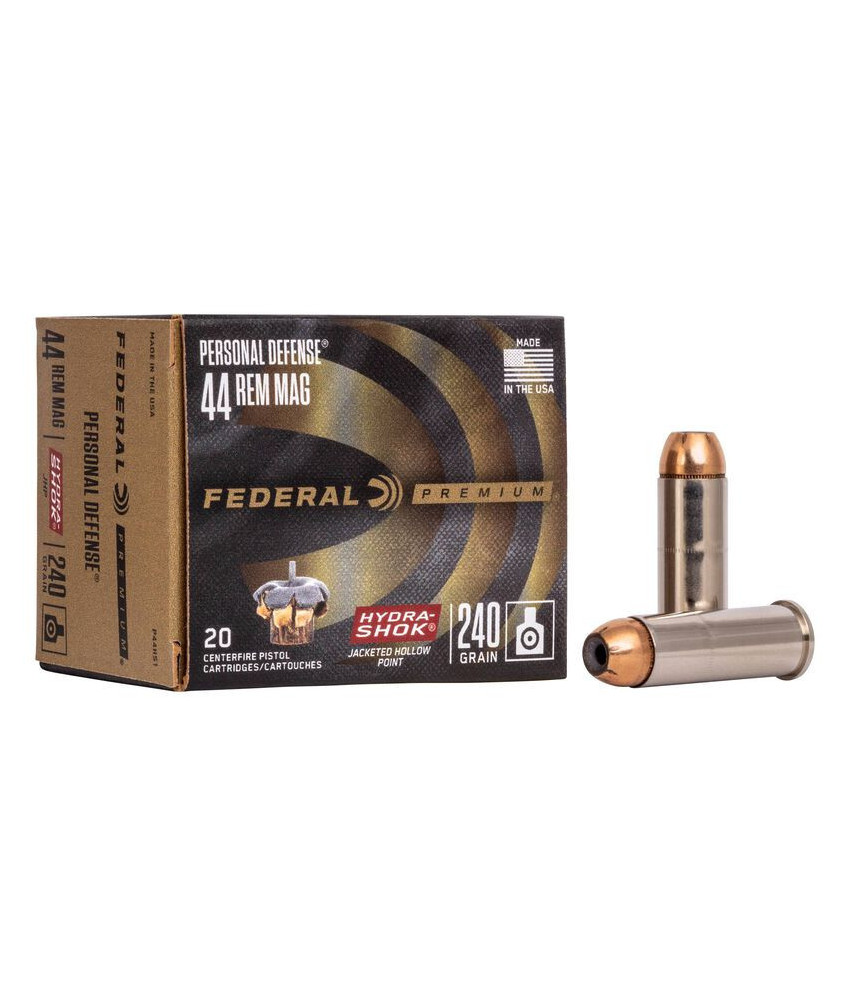 Munición FEDERAL Personal Defense Hydra-Shok - 44 Rem. Mag. - 240 grains - JHP