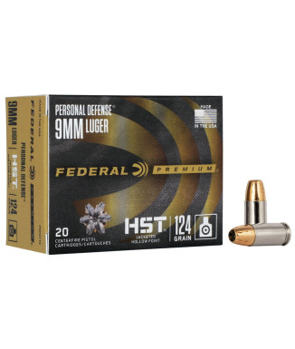 Munición FEDERAL Personal Defense HST - 9mm. - 124 grains - JHP