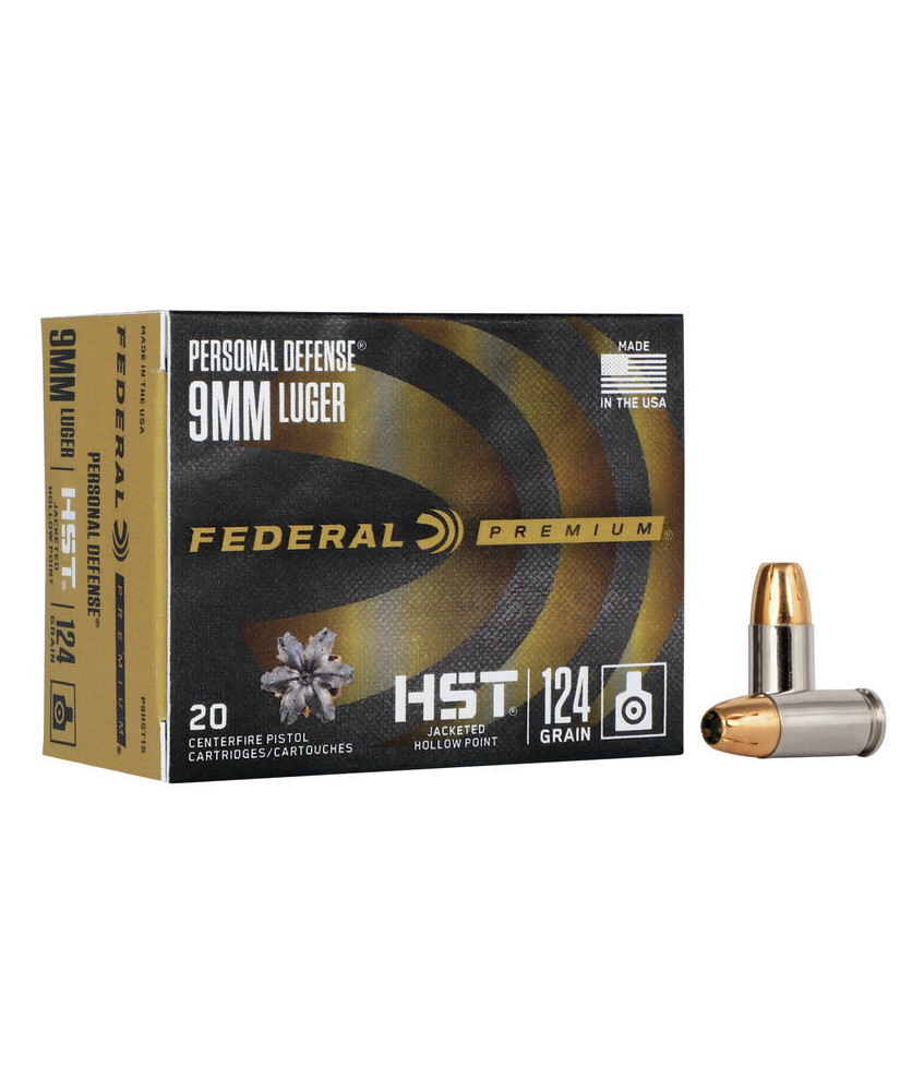 Munición FEDERAL Personal Defense HST - 9mm. - 124 grains - JHP