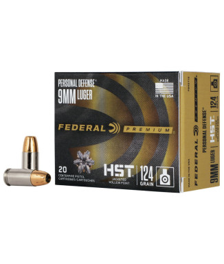 Munición FEDERAL Personal Defense HST - 9mm. - 124 grains - JHP