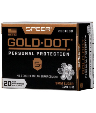 Munición SPEER Gold Dot - 9mm. - 124 grains - GDHP