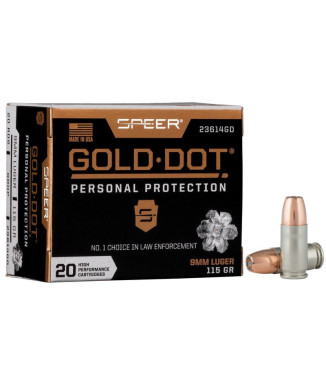 Munición SPEER Gold Dot - 9mm. - 115 grains - GDHP