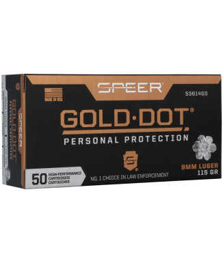 Munición SPEER Gold Dot - 9mm. - 115 grains - GDHP