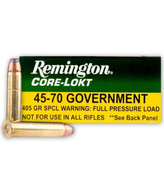 Munición metálica REMINGTON CORE-LOKT - 45-70 Govt - 405 grains (Full Pressure)