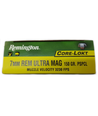 Munición metálica REMINGTON CORE-LOKT - 7 RUM - 150 grains
