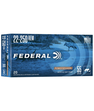 Munición metálica FEDERAL Power-Shok - 22-250 Rem. - 55...