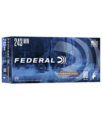 Munición metálica FEDERAL Power-Shok - 243 Win. - 80 grains - SP
