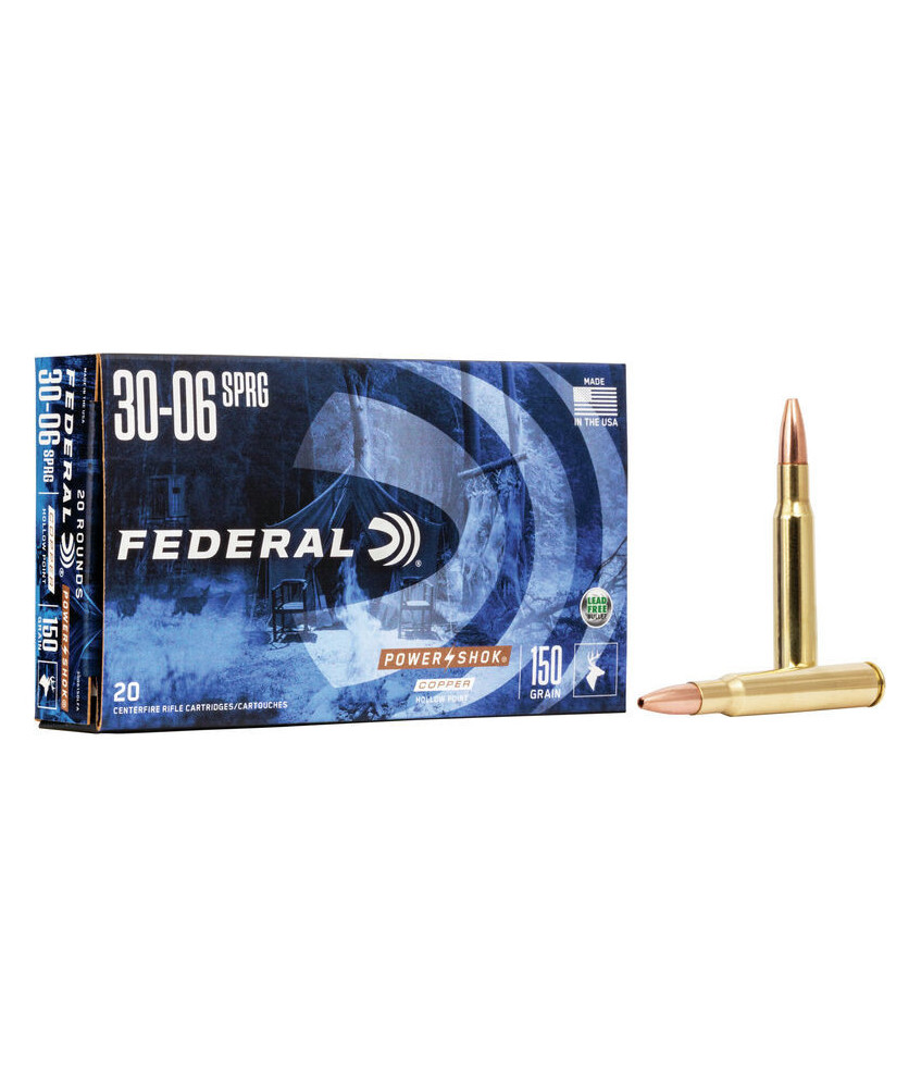 Munición metálica FEDERAL Power-Shok Copper - 30-06 - 150 grains - HP