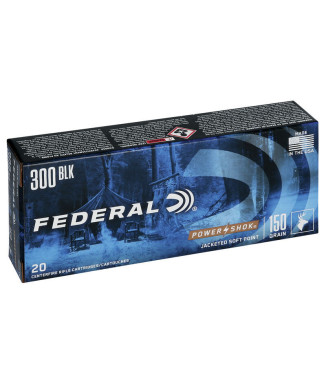 Munición metálica FEDERAL Power-Shok - 300 AAC Blk - 150 grains - SP