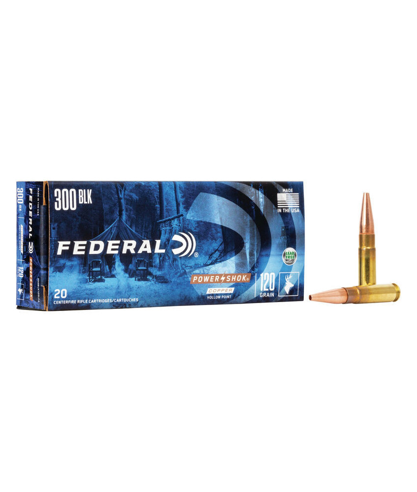 Munición metálica FEDERAL Power-Shok Copper - 300 AAC Blk - 120 grains - HP