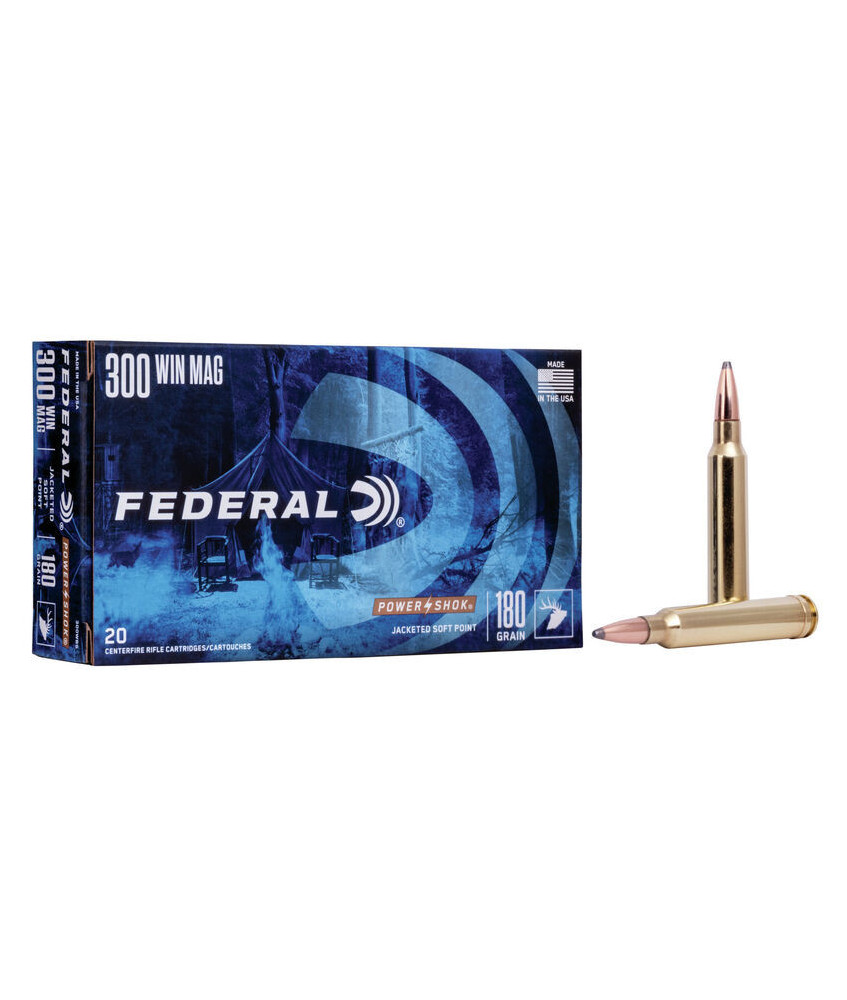Munición metálica FEDERAL Power-Shok - 300 Win. Mag. - 180 grains - SP