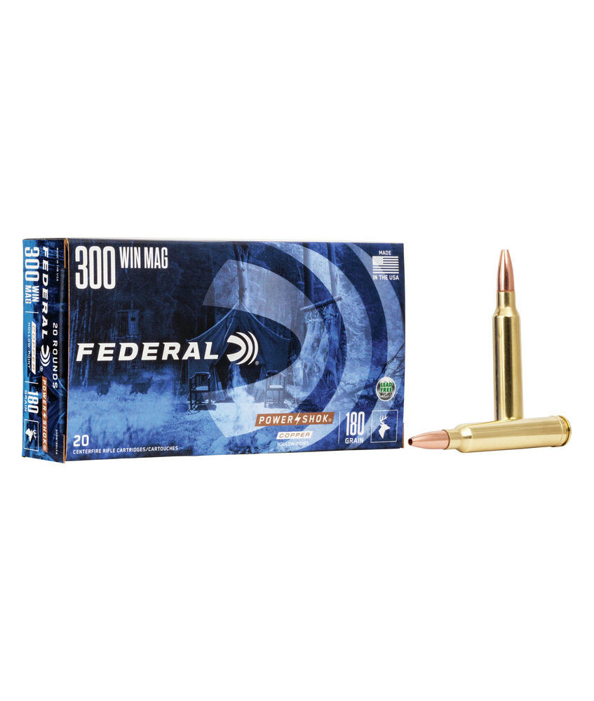 Munición metálica FEDERAL Power-Shok Copper - 300 Win. Mag. - 180 grains - HP
