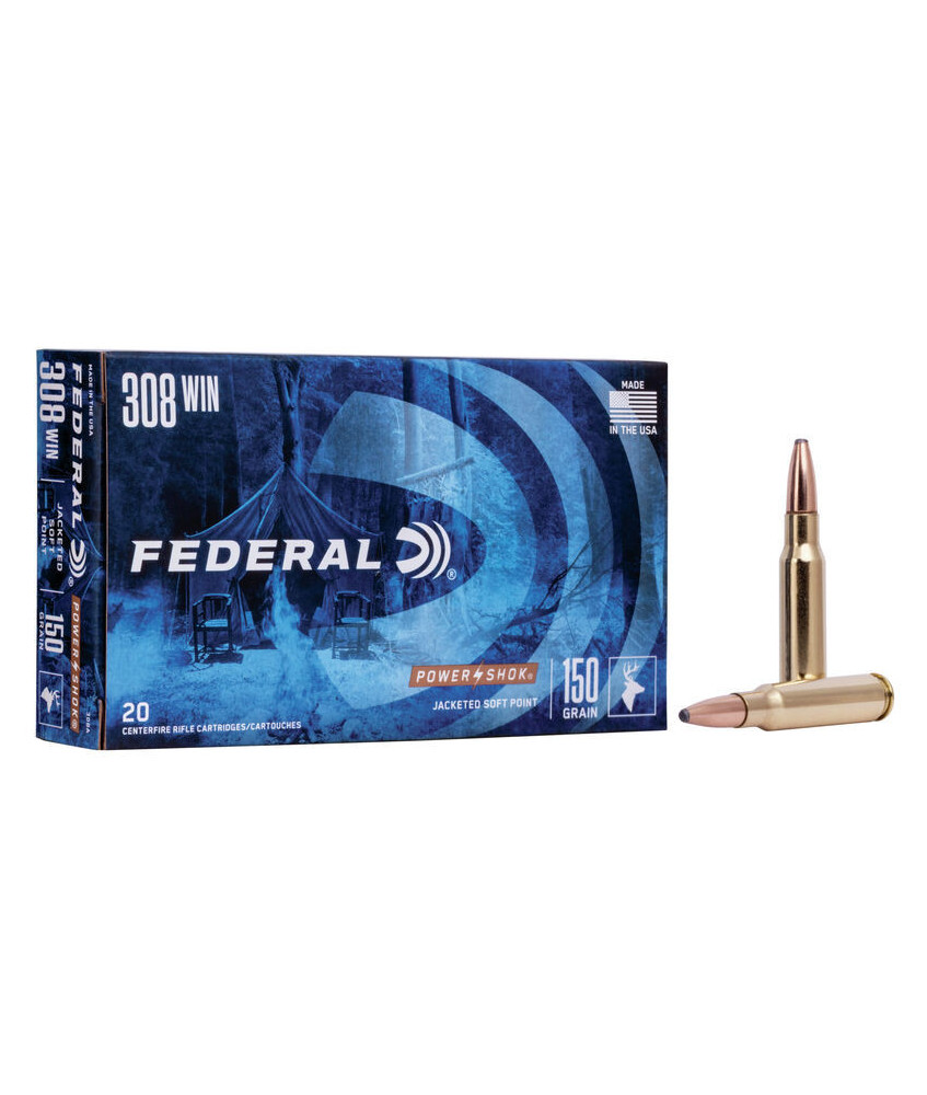 Munición metálica FEDERAL Power-Shok - 308 Win. - 150 grains - SP
