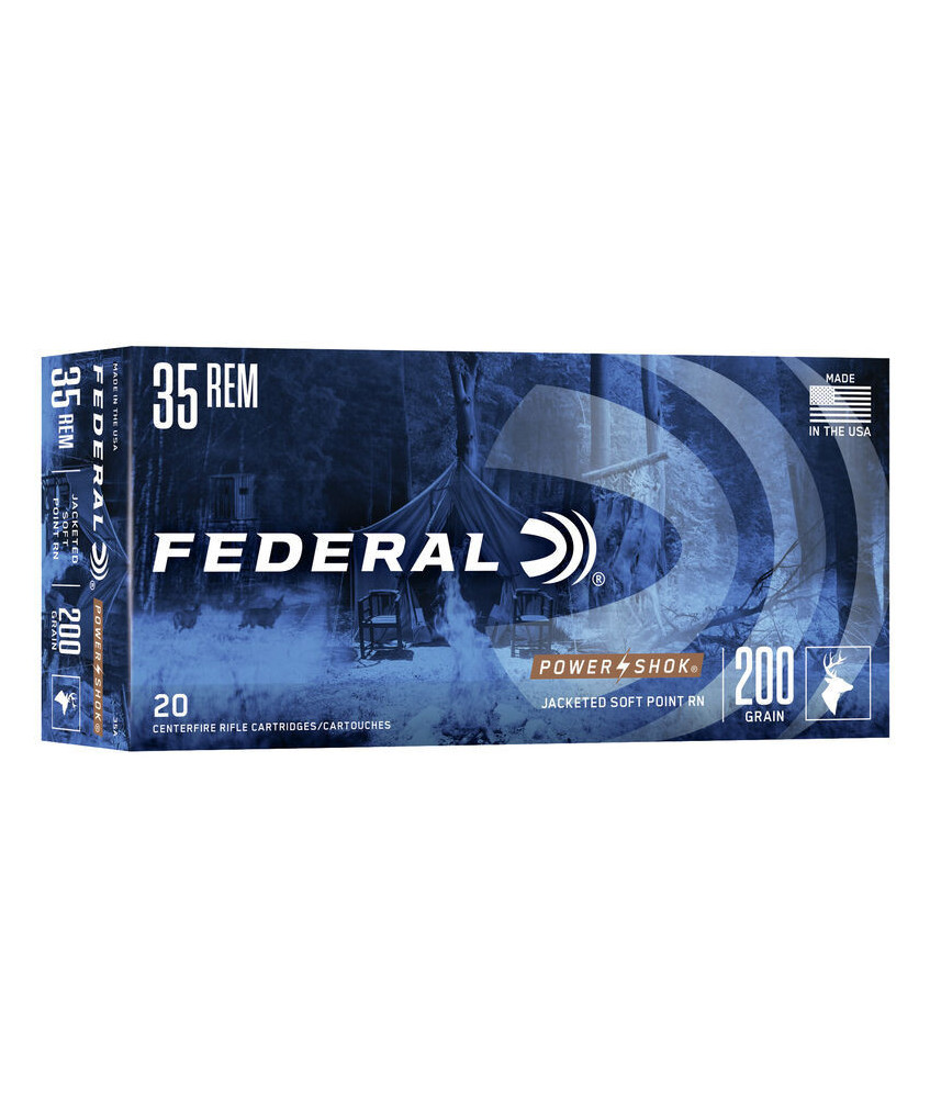 Munición metálica FEDERAL Power-Shok - 35 Rem. - 200 grains - SP RN
