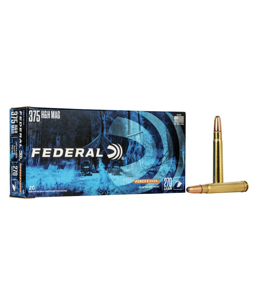Munición metálica FEDERAL Power-Shok - 375 H&H - 270 grains - SP