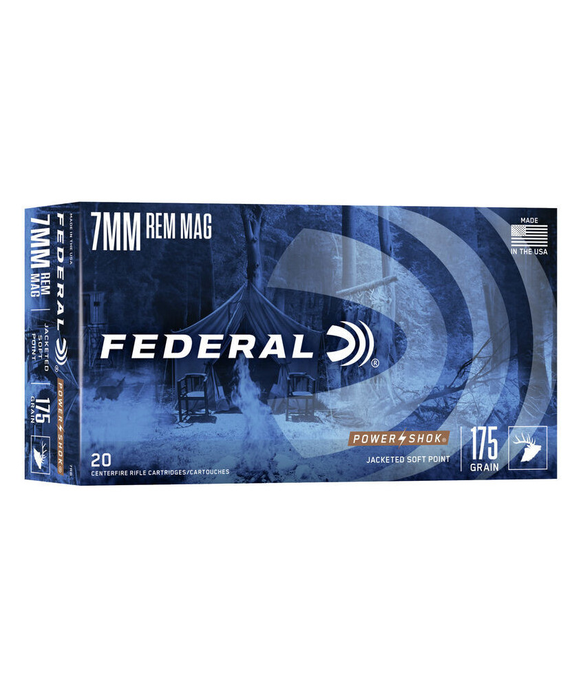 Munición metálica FEDERAL Power-Shok - 7mm. Rem. Mag. - 175 grains - SP