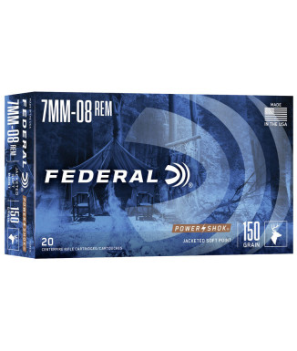 Munición metálica FEDERAL Power-Shok - 7mm-08 - 150 grains - SP