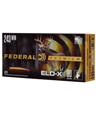 Munición metálica FEDERAL Hornady ELD-X - 243 Win. - 90 grains