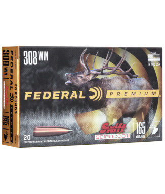 Munición metálica FEDERAL Swift Scirocco II - 308 Win. - 165 grains