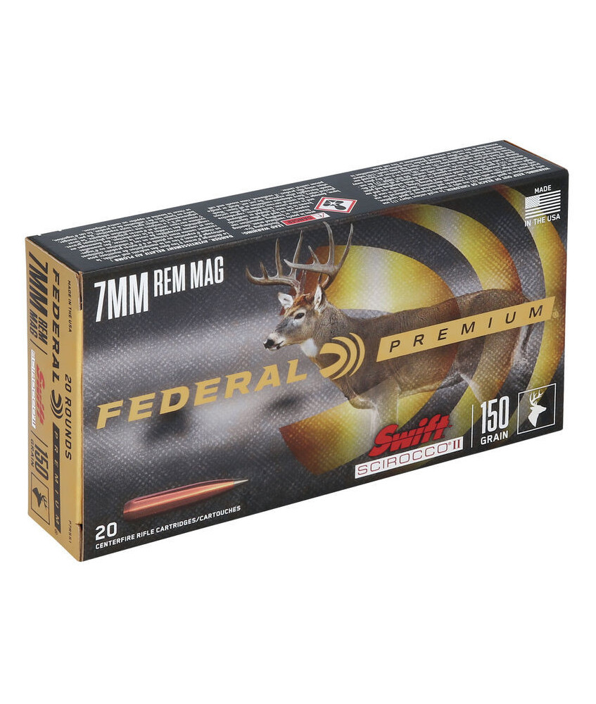 Munición metálica FEDERAL Swift Scirocco II - 7mm. Rem. Mag. - 150 grains