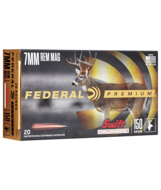Munición metálica FEDERAL Swift Scirocco II - 7mm. Rem. Mag. - 150 grains