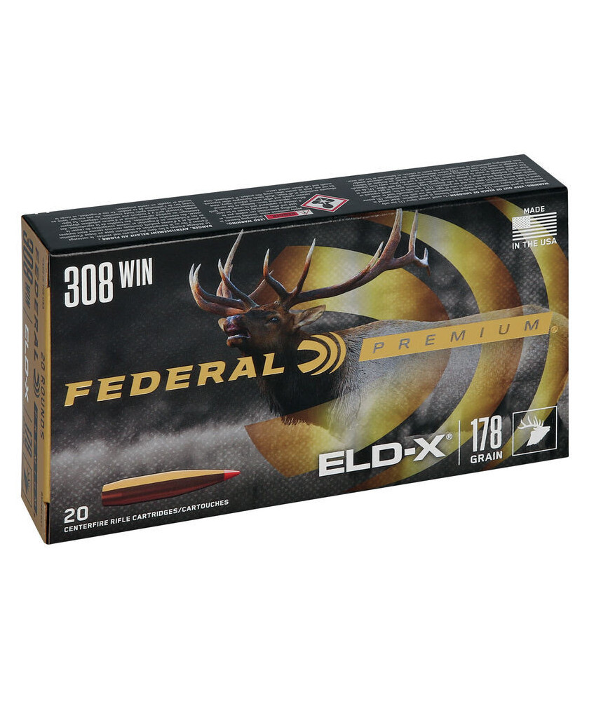 Munición metálica FEDERAL Hornady ELD-X - 308 Win. - 178 grains