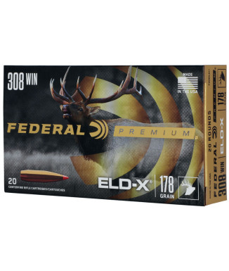 Munición metálica FEDERAL Hornady ELD-X - 308 Win. - 178 grains