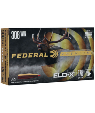 Munición metálica FEDERAL Hornady ELD-X - 308 Win. - 178 grains