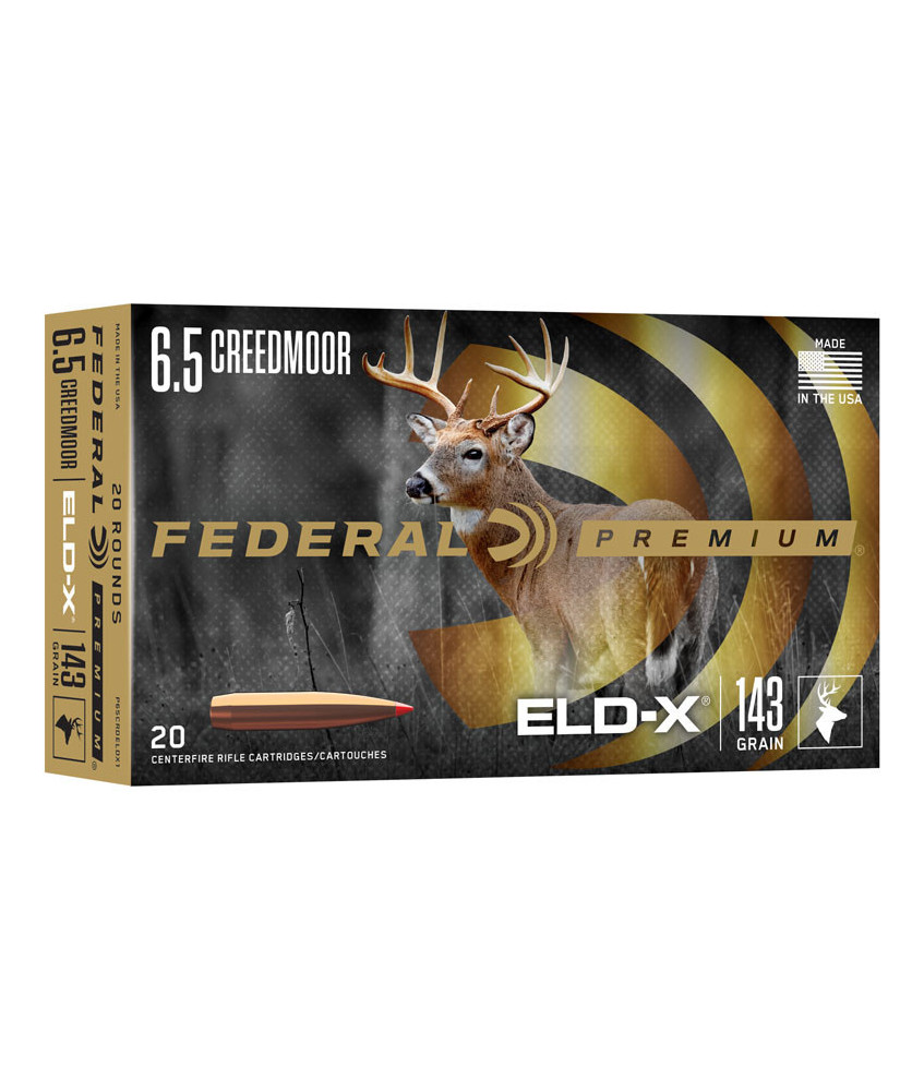 Munición metálica FEDERAL Hornady ELD-X - 6.5 Creedmoor - 143 grains