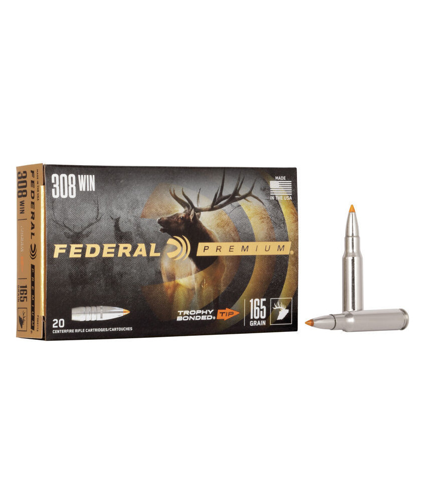 Munición metálica FEDERAL Trophy Bonded Tip - 308 Win. - 165 grains